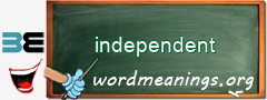 WordMeaning blackboard for independent
